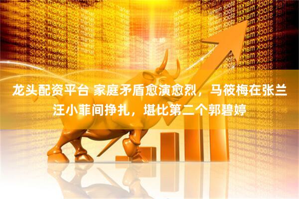 龙头配资平台 家庭矛盾愈演愈烈，马筱梅在张兰汪小菲间挣扎，堪比第二个郭碧婷